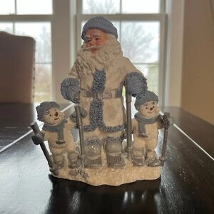 Snow Buddies Encore Vintage Santa 8” with Buddies Skiing